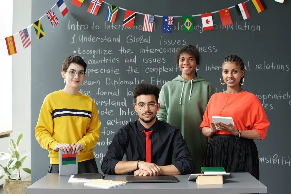 Students learning IELTS in person in Calgary